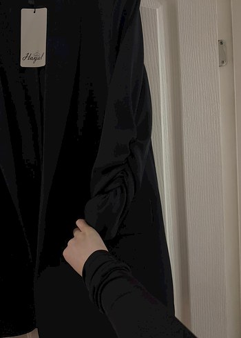 Siyah kol detayli Kadın Blazer Ceket - Görsel 2