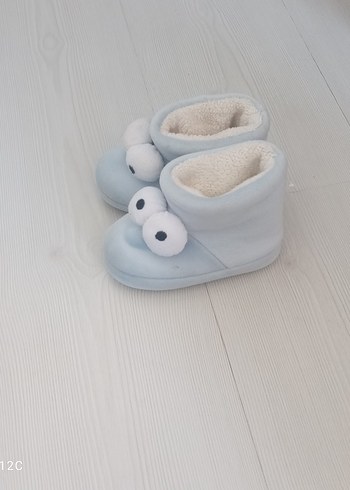 Kız Çocuk Mavi Kürklü Sıcak Ev Terliği - Görsel 2