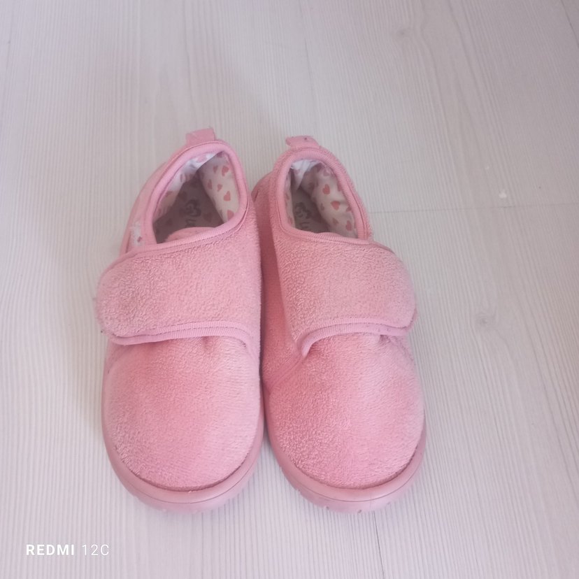 Kız Çocukları İçin Pembe Polar Ev Terliği - Görsel 2