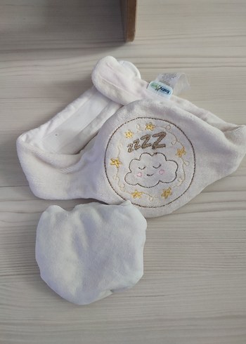 Nakışlı Beyaz Bebek bel kemeri kiraz çekirdekli - Görsel 2