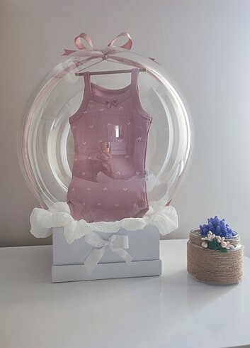 Büyülü balon zıbın doğum hediye kutusu - Görsel 2