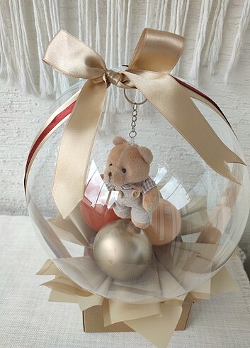 Balon içinde ayıcık  doğum günü doğum tebrik hediye kutusu - Görsel 3