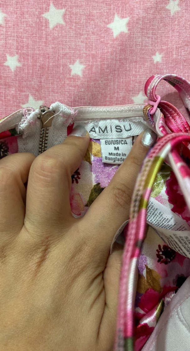 Çiçek Desenli Dantelli Mini Büstiyer - Görsel 5