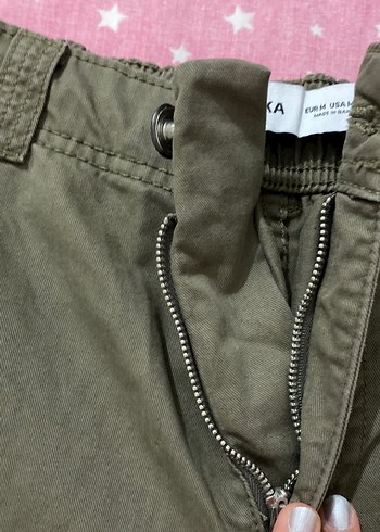 Kadın Keten Kemerli Geniş Paça Pantolon - Görsel 6