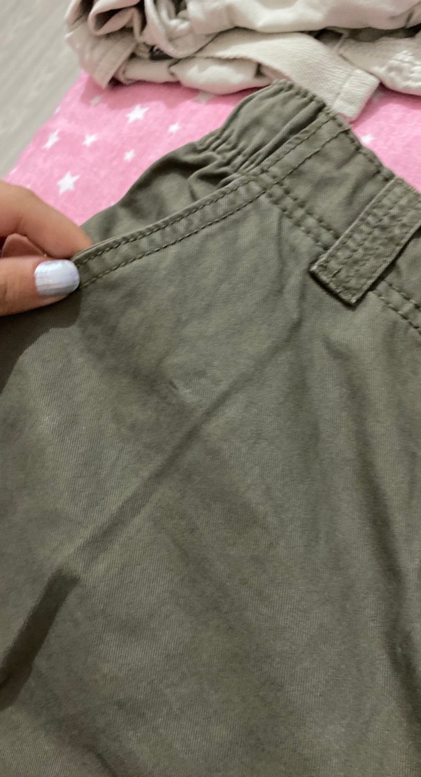 Kadın Keten Kemerli Geniş Paça Pantolon - Görsel 5