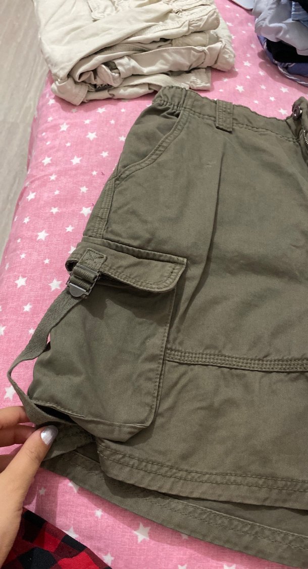 Kadın Keten Kemerli Geniş Paça Pantolon - Görsel 2