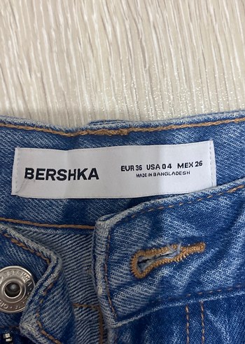 Kadın Mavi Bol Kesim Midi Denim Pantolon wide leg ballon jean - Görsel 3