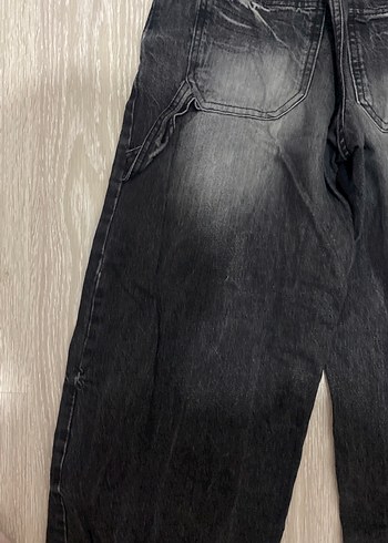 Gri Batik Desenli Salaş wide leg ballon jean Bershka - Görsel 10