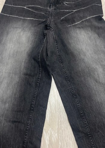 Gri Batik Desenli Salaş wide leg ballon jean Bershka - Görsel 4