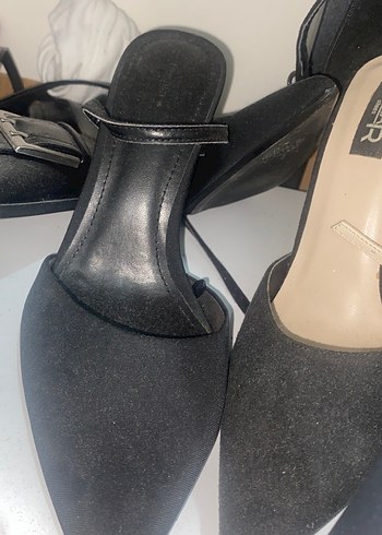 Parlak Mor Yılan Derisi Desenli Topuklu Kadın Ayakkabı - Görsel 4