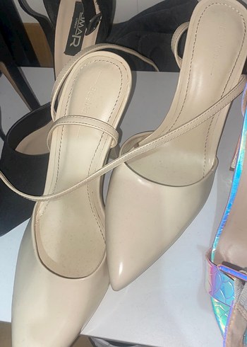 Parlak Mor Yılan Derisi Desenli Topuklu Kadın Ayakkabı - Görsel 6