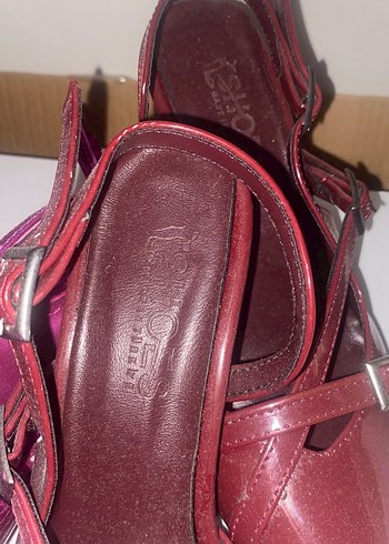 Parlak Mor Yılan Derisi Desenli Topuklu Kadın Ayakkabı - Görsel 10