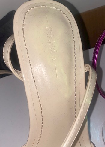 Parlak Mor Yılan Derisi Desenli Topuklu Kadın Ayakkabı - Görsel 13