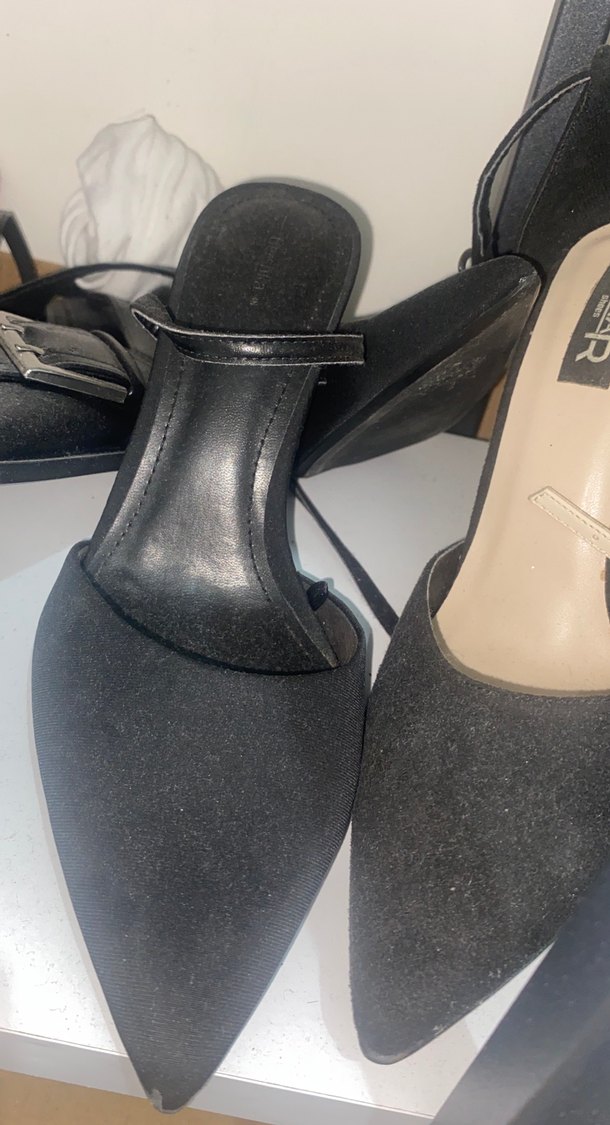 Parlak Mor Yılan Derisi Desenli Topuklu Kadın Ayakkabı - Görsel 4