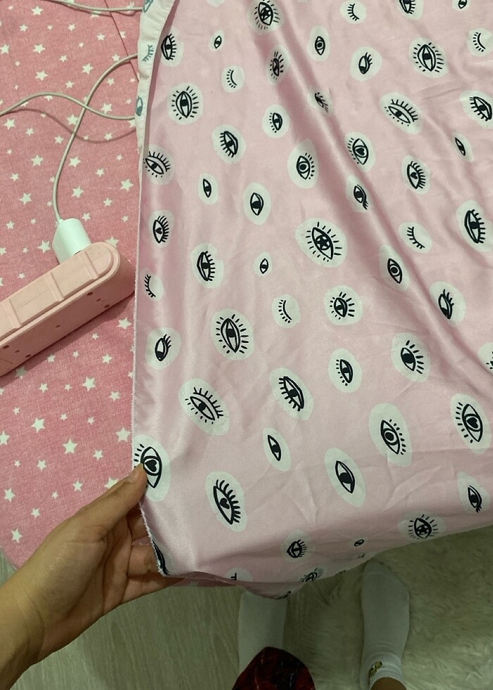 Saten pembe pareo - Görsel 2