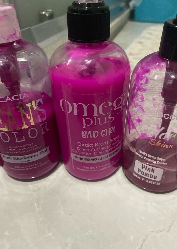 Saç boyası pembe kırmızı - Görsel 5