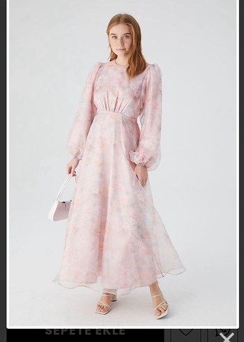 manuka çiçekli elbise - Görsel 2