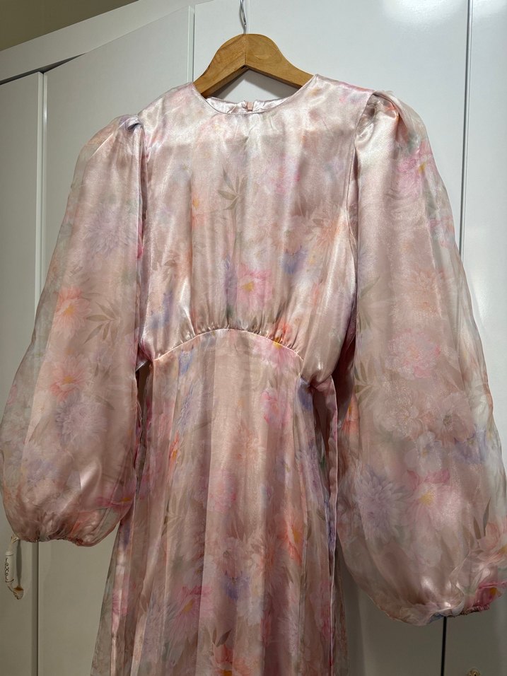 manuka çiçekli elbise - Görsel 3