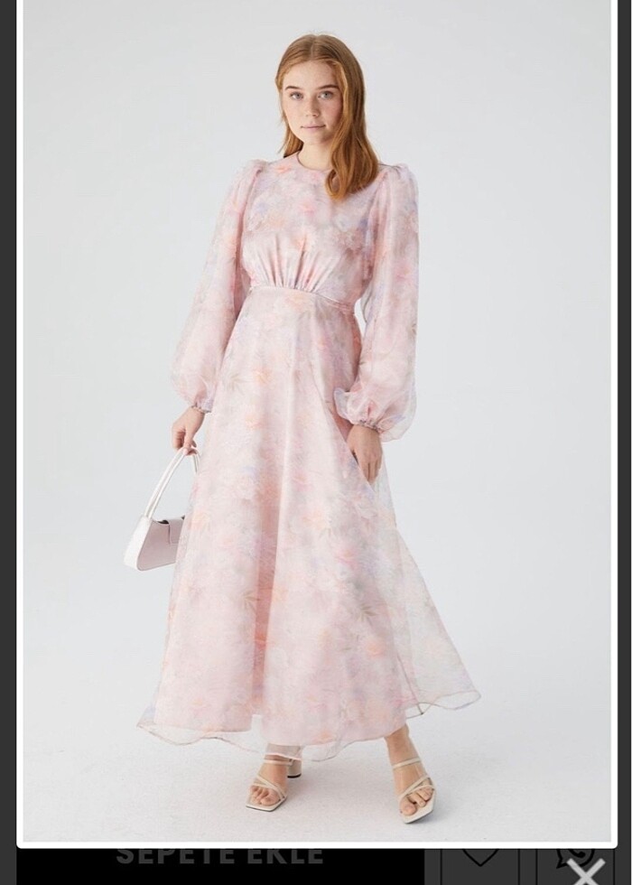 manuka abiye çiçekli elbise - Görsel 2