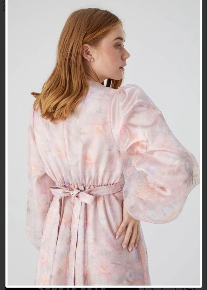 manuka abiye çiçekli elbise - Görsel 3