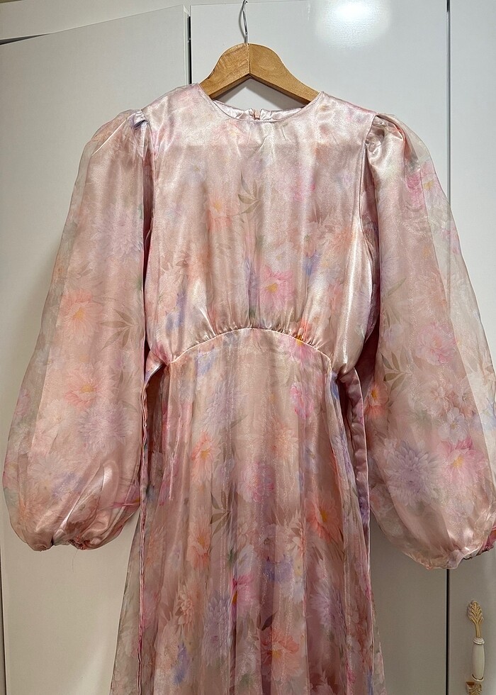 manuka abiye çiçekli elbise - Görsel 4