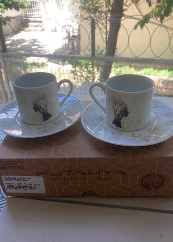 Karaca Ahşap servis tabağı / ikili kahve fincanı / altılı fincan takımı