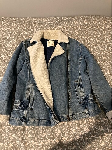Zara kids kalıbı geniş kot ceket