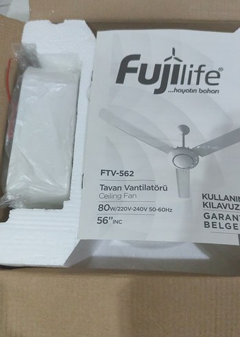 Beyaz Tavan Lambası Aparatı Fujilife Tavan Vantilatörü - Görsel 9