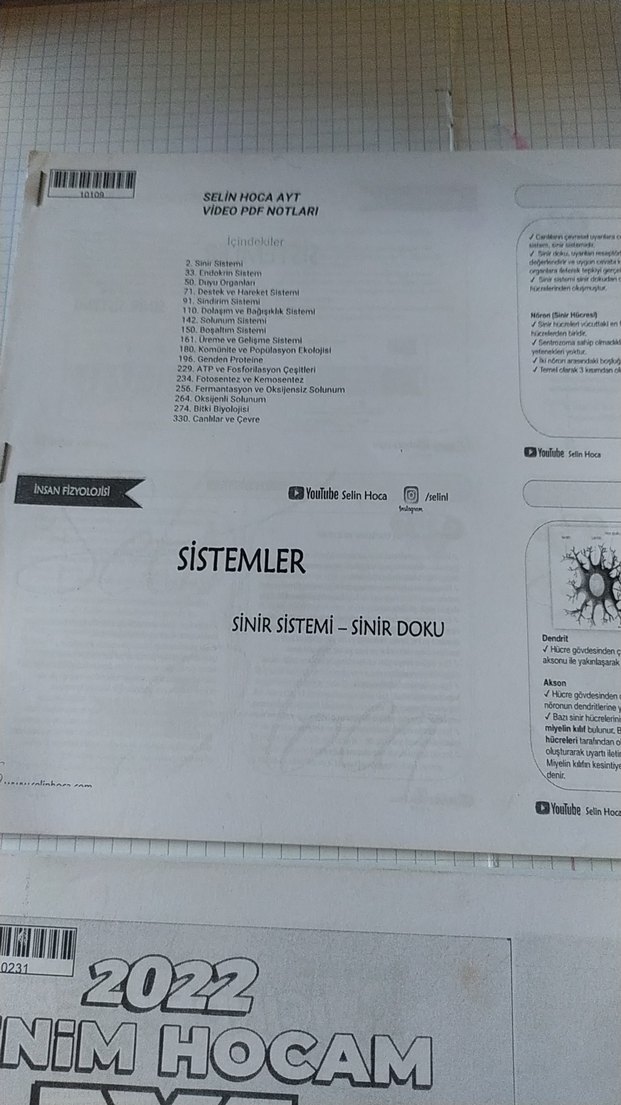 2022 TYT Biyoloji Video Ders Defteri - Görsel 2