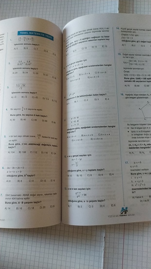 YGS Son Beş Yıl Çıkmış Sorular Kitabı - Görsel 5
