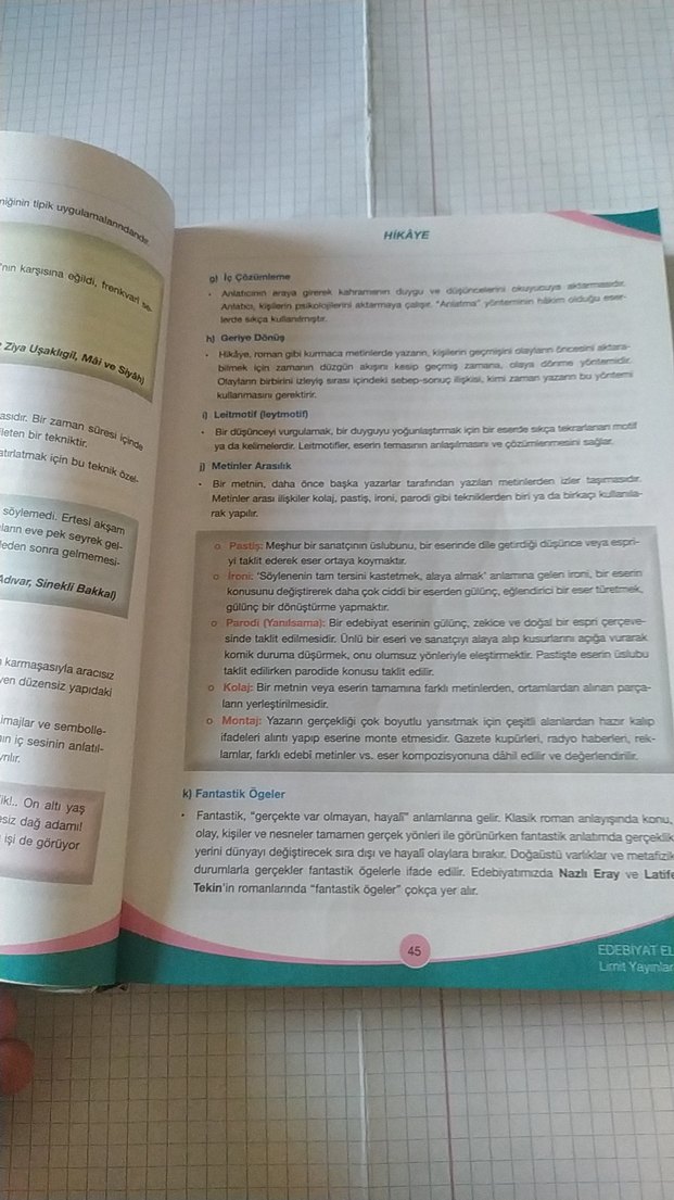 Edebiyat El Kitabı - Limit Yayınları - Görsel 2