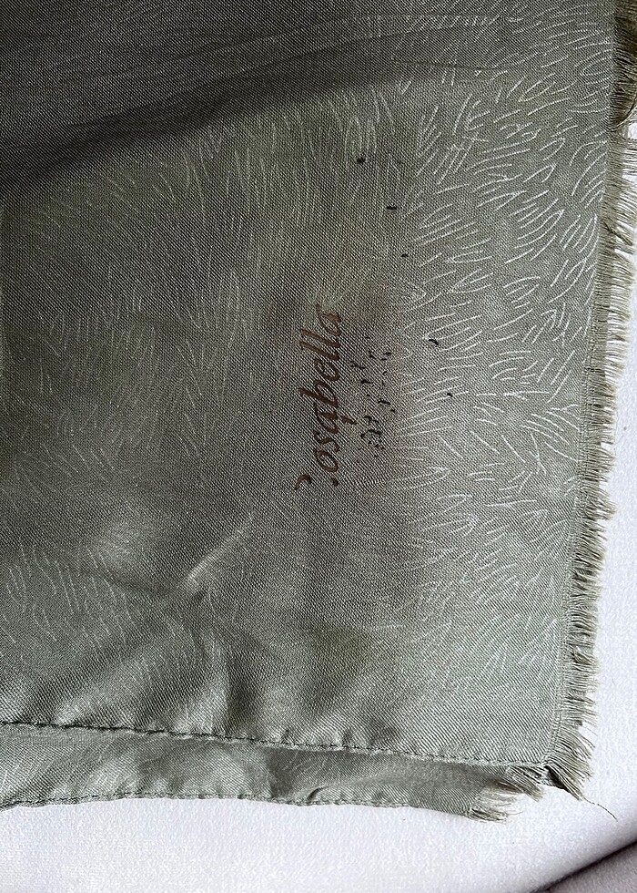 Yeşil pamuk şal - Görsel 3