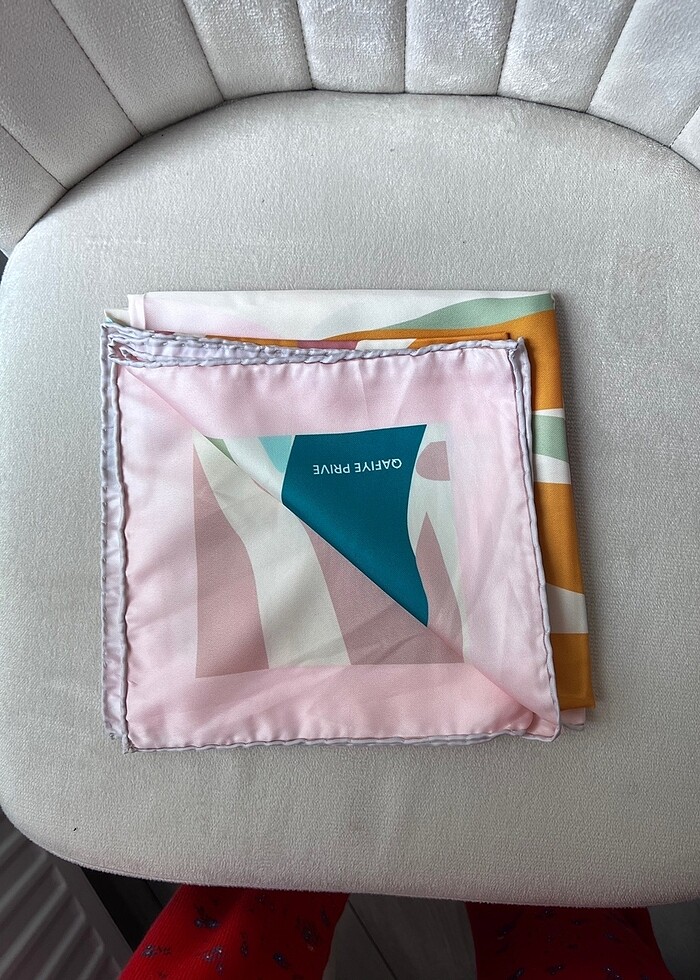 Qafiye twill eşarp - Görsel 2