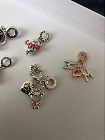 Beden gri Renk Gümüş 925 ayar Pandora bileklik charm