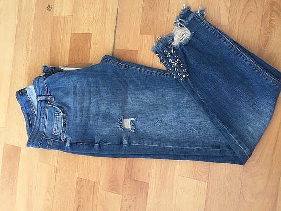 Etiketli dar paça pantolon