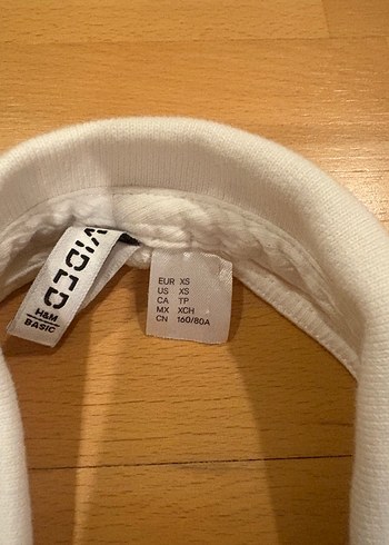 xs Beden beyaz Renk H&M CROP