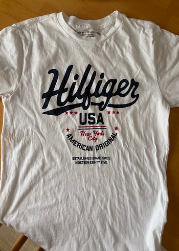 xl Beden Tommy Hilfiger Beyaz Pamuklu Baskılı Tişört