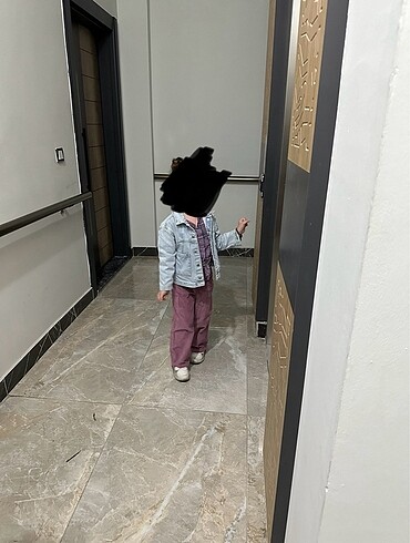5 Yaş Beden pembe Renk Kız çocuk kadife pantolon