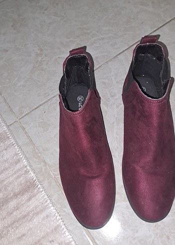 Bordo Süet Kadın Bot - Görsel 3