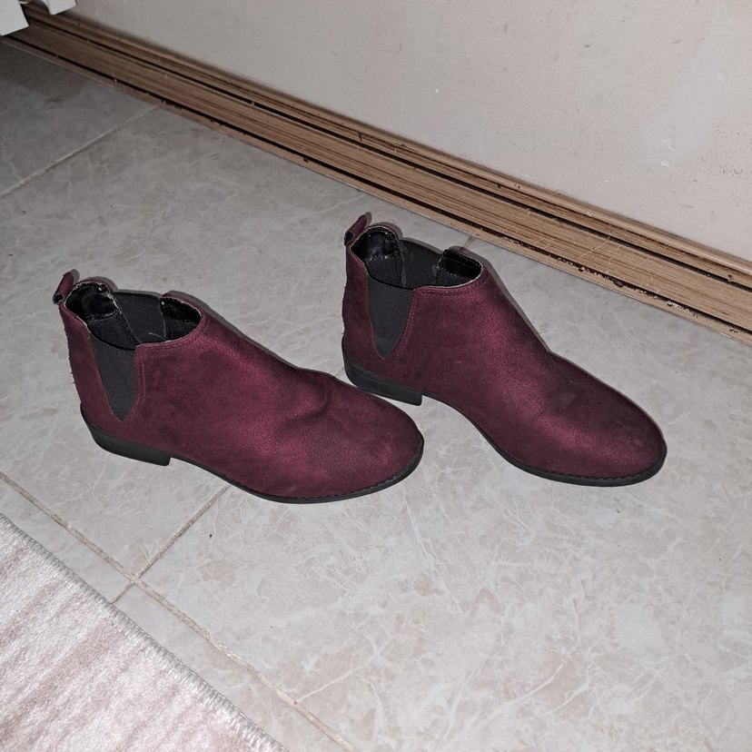 Bordo Süet Kadın Bot - Görsel 4