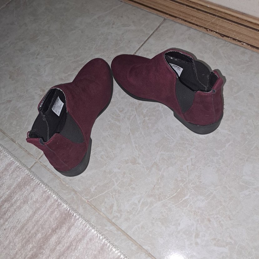 Bordo Süet Kadın Bot - Görsel 2