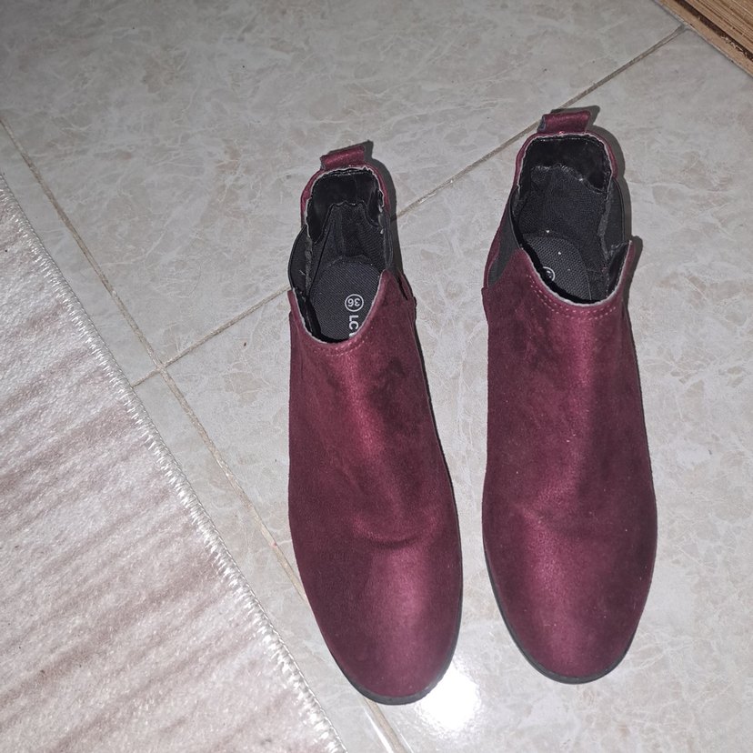 Bordo Süet Kadın Bot - Görsel 3