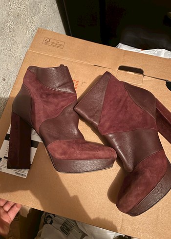 Kahverengi Süet Kadın Dolgu Topuklu Bot - Görsel 3