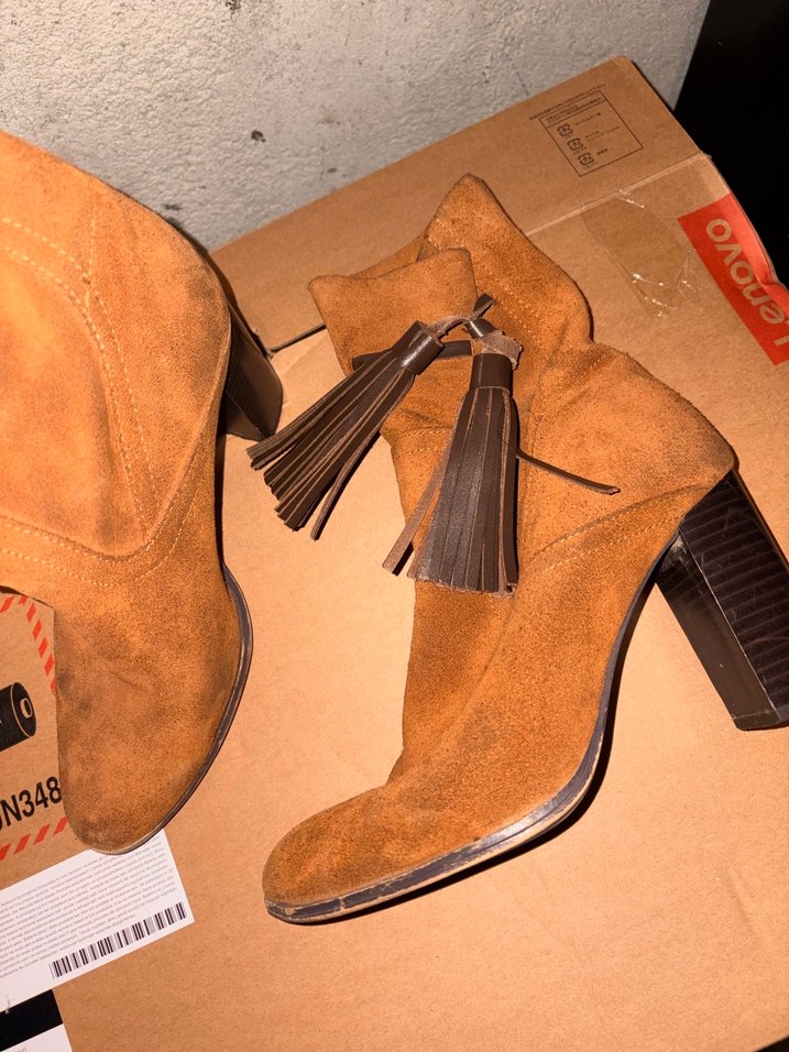 Kahverengi Süet Püsküllü Bohem Kadın Botu - Görsel 3