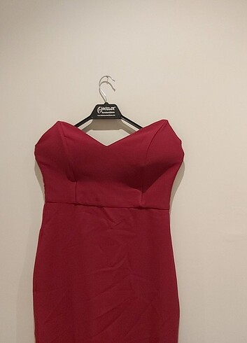 36 Beden bordo Renk Elbise