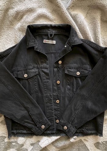 Kadın Siyah Denim Kot Ceket