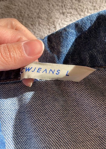 l Beden lacivert Renk Kadın Denim Kot Ceket