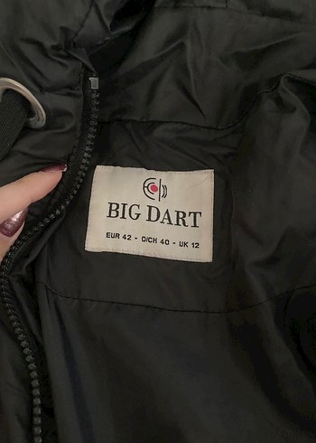 xl Beden Siyah Kapüşonlu Kadın Kışlık Mont