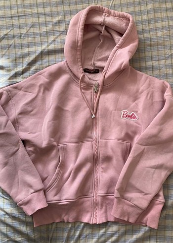Pembe barbie kapsonlu ceket - Görsel 2