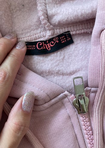 Pembe barbie kapsonlu ceket - Görsel 6